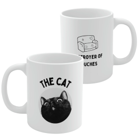 The Cat Destroyer Of Couches Coffee Tea Mug