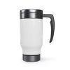 Black Irish Stainless Steel Travel Mug with Handle; 14oz