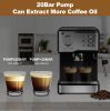 Geek Chef Espresso Machine;  Espresso and Cappuccino latte Maker 20 Bar Pump Coffee Machine Compatible with ESE POD filter&Milk Frother Steam Wand;  f