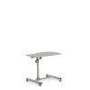 23 - 33 H x 15.75 W x 27.5 D Home/ Office Glossy White Adjustable Reading Table, Locking Casters, Tilting Top