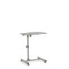 23 - 33 H x 15.75 W x 27.5 D Home/ Office Glossy White Adjustable Reading Table, Locking Casters, Tilting Top