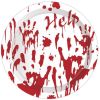 Halloween Blood Hand Bleeding Paper Plates Party Supplie Plates and Napkins Birthday Disposable Tableware Set Party Dinnerware Serves 8 Guests for Pla