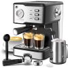 Geek Chef Espresso Machine;  Espresso and Cappuccino latte Maker 20 Bar Pump Coffee Machine Compatible with ESE POD filter&Milk Frother Steam Wand;  f