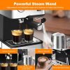 Geek Chef Espresso Machine;  Espresso and Cappuccino latte Maker 20 Bar Pump Coffee Machine Compatible with ESE POD filter&Milk Frother Steam Wand;  f