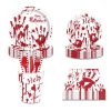 Halloween Blood Hand Bleeding Paper Plates Party Supplie Plates and Napkins Birthday Disposable Tableware Set Party Dinnerware Serves 8 Guests for Pla