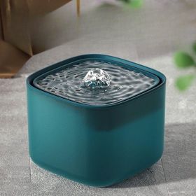 Cat Water Fountain Smart 3L Large Capacity Dog Dogs And Cats Pet Circulating Filter Pet Fountain Water Fountain Automatic PP Material (Option: Peacock Green-Standard)