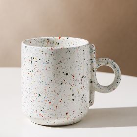 Ceramic Mug Coffee Milk Hand Painted Spray Point Breakfast Cup (Option: Bends And Hitches-301 To 400ml)