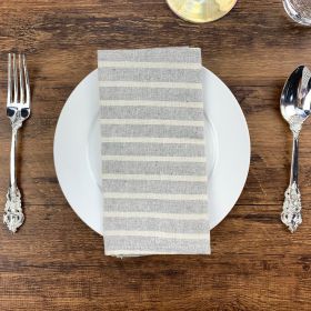 Wide Striped Polyester Cotton Napkin Japanese Style Student Placemat Heat Proof Mat (Option: Gray-30 √ó 40cm)