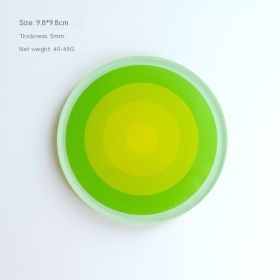 Acrylic Thickened Aromatherapy Heat Insulation Coaster (Option: Gradient Green Small)