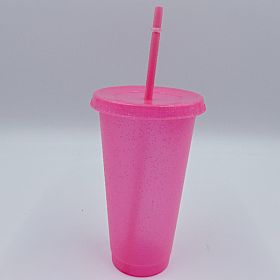 Multi Specification Design Comfortable Straw Cup (Option: Rose Red-S)