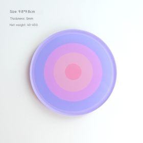 Acrylic Thickened Aromatherapy Heat Insulation Coaster (Option: Gradient Purple Color Small)