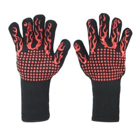 Spot Heat Insulation Barbecue Kitchen Baking Thick And High Temperature Resistant Oven Anti-scald Microwave Oven Gloves (Option: 1style-Average Size-21style)