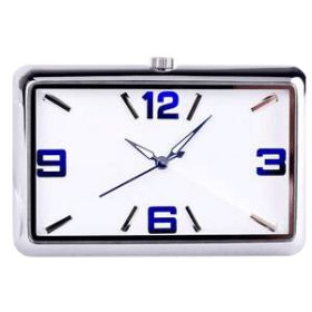 Car Dashboard Clock Interior Creative Electronic (Option: Horizontal Bright Silver)