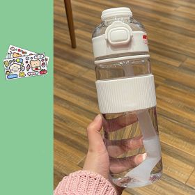 Portable Portable Large Capacity Portable Plastic Cup (Option: White 720ml-With Matching Stickers)