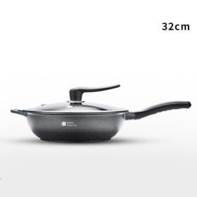 Medical Stone Non-stick Pan Uncoated Household (Option: Real King Kong Medical Stone-32cm)