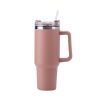 30OZ Straw Coffee Insulation Cup With Handle Portable Car Stainless Steel Water Bottle LargeCapacity Travel BPA Free Thermal Mug