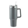 30OZ Straw Coffee Insulation Cup With Handle Portable Car Stainless Steel Water Bottle LargeCapacity Travel BPA Free Thermal Mug