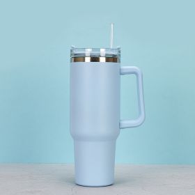 1200ml Stainless Steel Mug Coffee Cup Thermal Travel Car Auto Mugs Thermos 40 Oz Tumbler with Handle Straw Cup Drinkware New In (Color: S, Capacity: 1200ml)