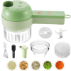 1pc 4 In 1 Vegetable Chopper Handheld Electric Vegetable Cutter Set Portable Wireless Garlic Mud Masher Garlic Press And Slicer Set Multifunctional El