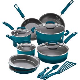 15-Piece Nonstick Pots and Pans Set/Cookware Set, Marine Blue (actual_color: Blue)