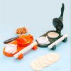 Set/3pcs; Household Dumpling Leather Mold; Handmade Dumpling Artifact; Rolling Pin Three-piece Set Of Small Tools; Kitchen Supplies